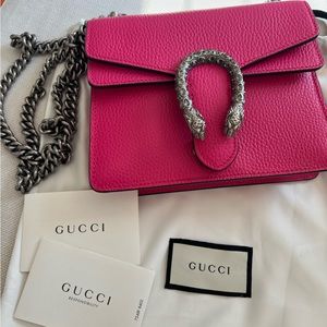 GUCCI Dionysus hot pink small shoulder bag! (Like New)!
